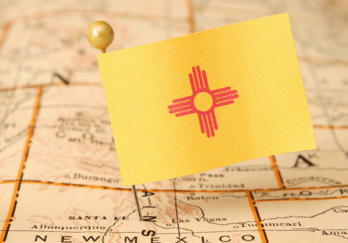 New Mexico Map and Flag